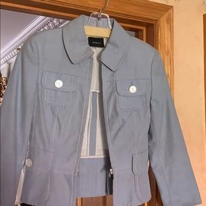 Light blue /silver zipper AKRIS jacket
